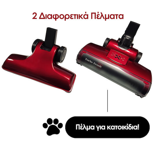 Telemax Electrică Aspirator 2 în 1 Stick & De Mână 1000W Roșie 31-0115