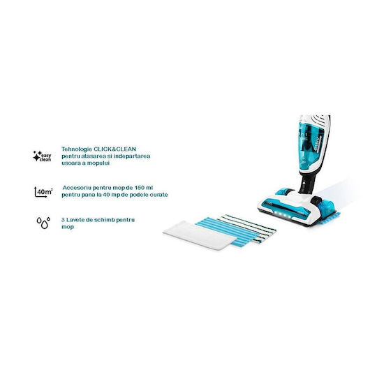 ETA Moneto II Aqua Plus 6453 90000 Прахосмукачка 2 в 1 Stick & Ръчна Тюркоазена