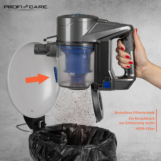 ProfiCare PC-BS 3036 A Rechargeable 2 in 1 Stick & Handheld Vacuum 22.2V Blue