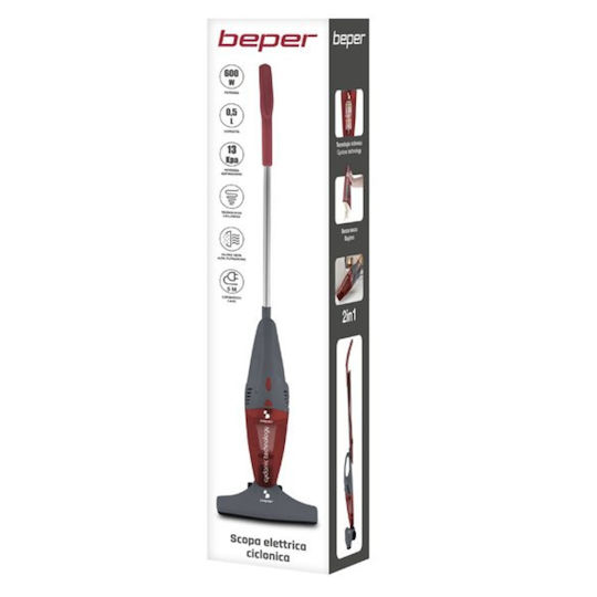 Beper 50.451 Електрическа Вертикална Прахосмукачка 2 В 1 Стик И Ръчна 600W Зелена