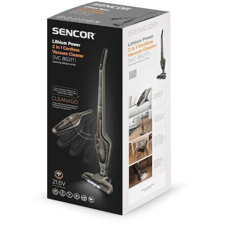 Sencor SVC 8621TI Прахосмукачка 2 в 1 Stick & Ръчна Сива