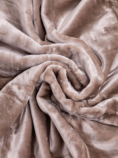 Sunshine Iris Velvet Blanket Double 220x240cm Elephant
