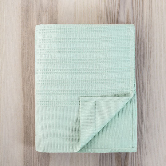 Nima Κουβέρτα Πικέ Υπέρδιπλη 240x260εκ. Minty Blue
