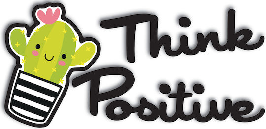 Декоративно Стикер Стена Think Positive 1бр Ango