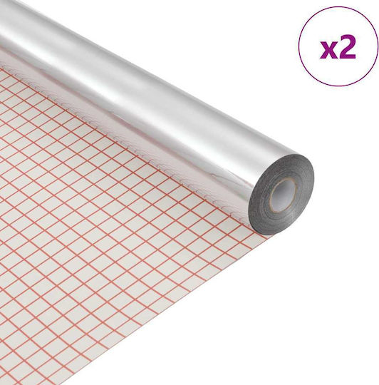 VidaXL Mirror Sticker Film 45 x 150 cm 2 pcs Silver PET