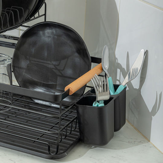 Estia Bamboo Essentials Metal Black Sink Strainer 41x30x20cm
