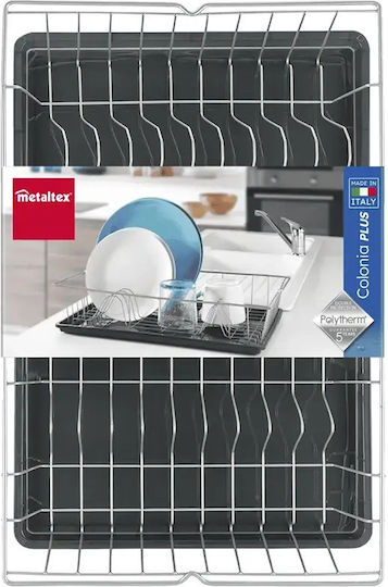 Metaltex Colonia Στραγγιστήρι Νεροχύτη Μεταλλικό Ασημί 48x30cm