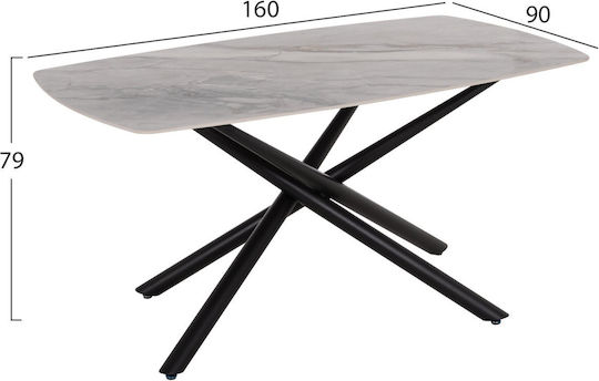 Τραπεζαρία Iska με 6 Καρέκλες 160x90εκ.