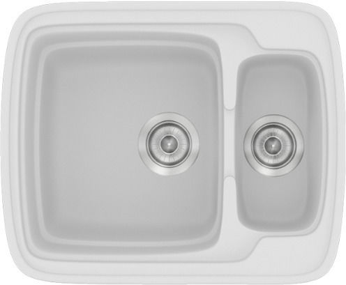 Sanitec Classic Ένθετος Νεροχύτης από Συνθετικό Γρανίτη Μ60xΠ51cm Granite White