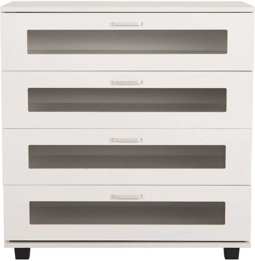 Συρταριέρα Κρεβατοκάμαρας White 80x40x83cm