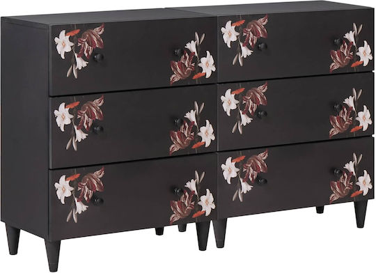 Дрешник за Спалня Дървен Многоцветен 120x33x75см