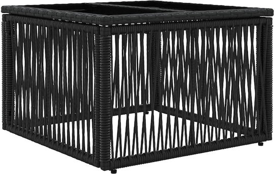 Garten- und Outdoor-Möbelsets Wohnzimmer Typsatz 8 Stück Schwarz mit Kissen