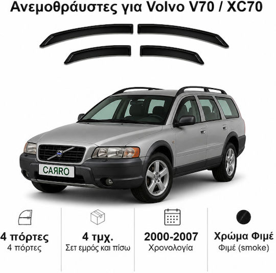 Heko Комплект Ветробрани Dark Fime за Volvo V70 4бр