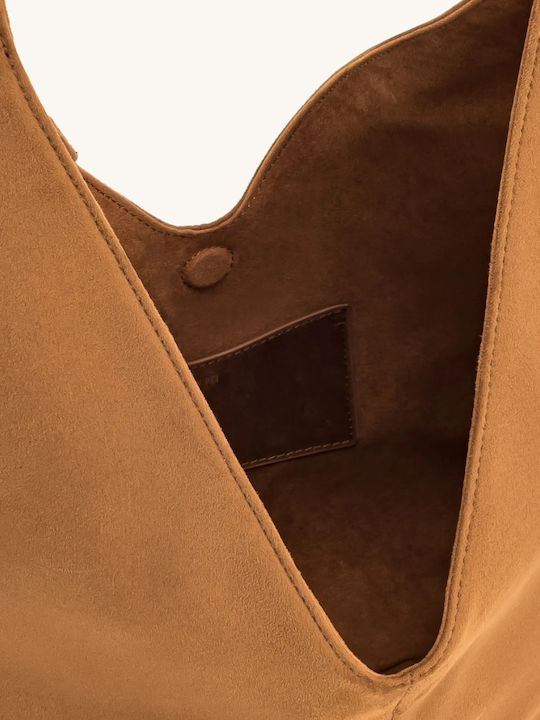 Γυναικεία Hobo Τσάντα Suede Καφέ