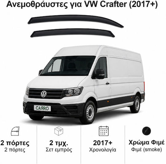 Heko Комплект Ветробрани Dark Fime за Volkswagen Ръкоделец 2бр