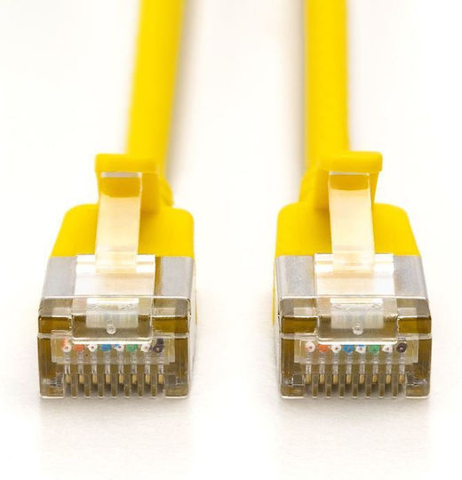 Digitus F/FTP Cat.6a (Gigabit) Мрежов Кабел Ethernet 3м Жълт 10 Бройки