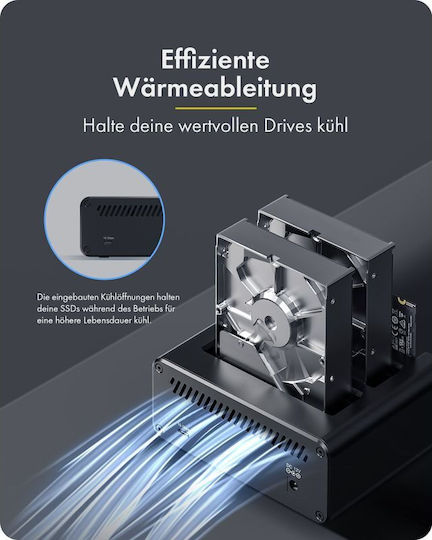 Icy Box Θήκη για Σκληρό Δίσκο M.2 SATA III NVME με σύνδεση USB 3.2 SATA Type-C