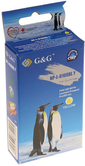 G&G Συμβατό Μελάνι Εκτυπωτή InkJet Lexmark Lexmark 100xl / 14n1095e Xl Κίτρινο 1τμχ