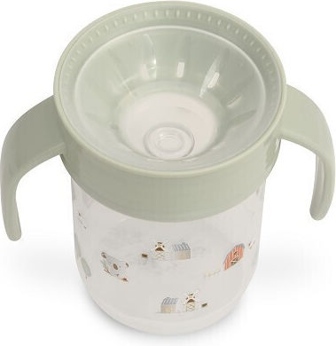 Interbaby Образователно Биберонче Пластмаса с Дръжки Зеленo за 6m+ 240ml