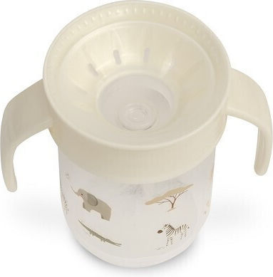 Interbaby Baby Trinklernbecher Kunststoff mit Griffen Beiges für 6m+ 240ml