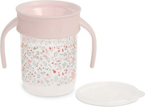 Interbaby Baby Trinklernbecher Kunststoff mit Griffen Rosa für 6m+ 240ml
