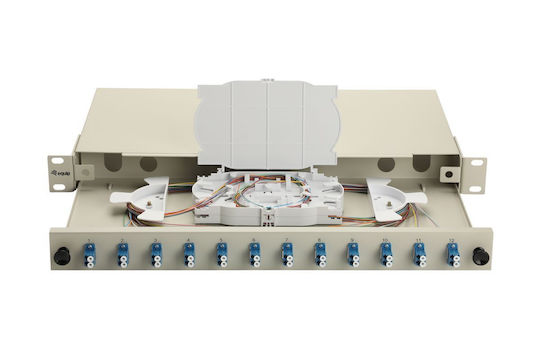 Equip Lwl-Koaxialbox 12-Φachern Lc-duplex Os2 1u Vollgrau