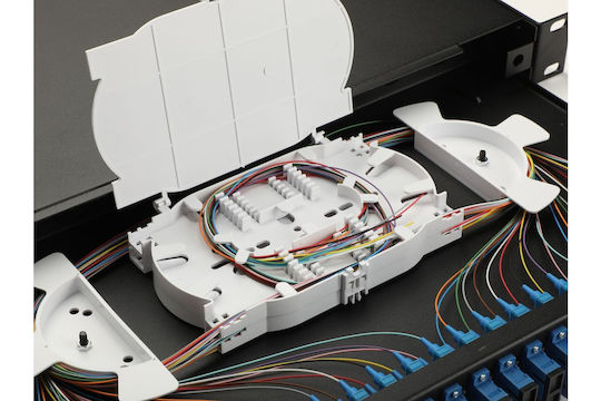 Equip Lwl Patch Panel 24 Anschlüsse Sc-duplex Os2 1u Vollständig Schwarz
