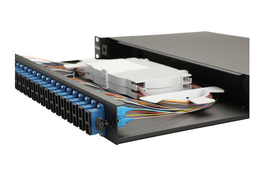 Equip Lwl Patch Panel 24 Anschlüsse Sc-duplex Os2 1u Vollständig Schwarz