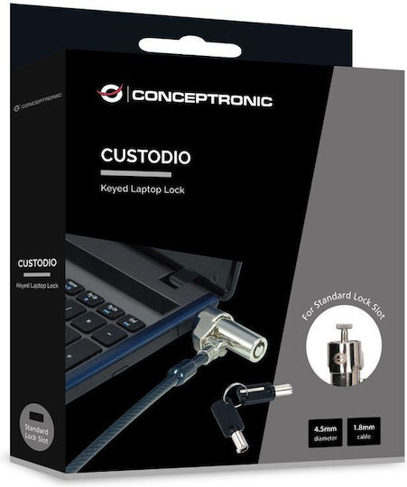 Conceptronic Nbt Kabel-Schloss Notebook Schlüssel Standard 1,80 M Schwarz