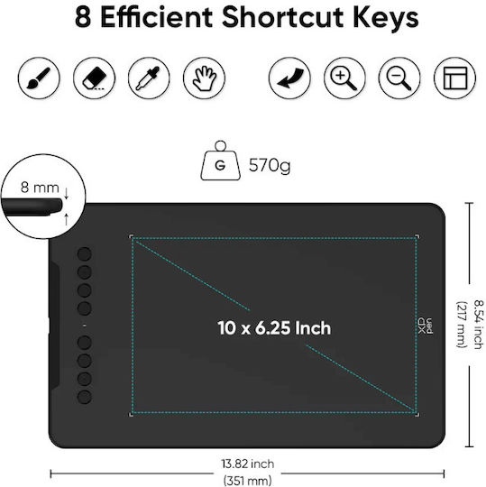 XP-Pen Deco 01v3 Ψηφιακή Γραφίδα