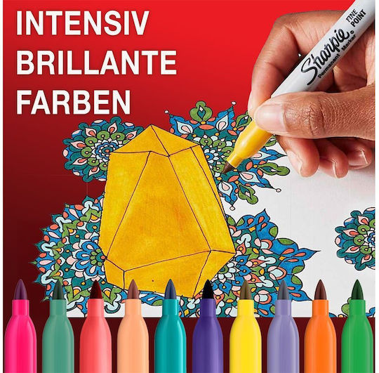 Sharpie Перманентни Маркери Оранжеви Комплект 12 Бр