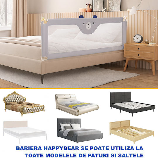 Happikid Xxl 180 Cm Bară de protecție pentru pat glisantă Ursuleț pentru bebeluși înălțime reglabilă 68-98 Cm Happikid Xxl 180 Cm Bară de protecție pentru pat glisantă Ursuleț pentru bebeluși înălțime reglabilă 68-98 Cm