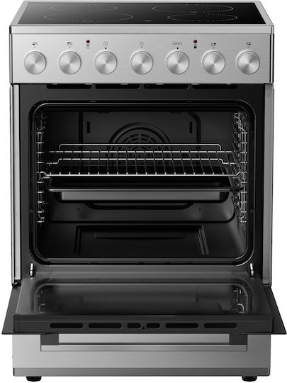 Crown Stove 70lt with Ceramic Hobs W60cm Inox