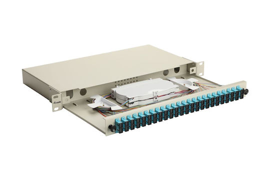 Equip Lwl-Spleißkasten 24-Port Sc-Duplex Om3 1u Voll Grau