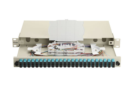 Equip Lwl-Spleißkasten 24-Port Sc-Duplex Om3 1u Voll Grau
