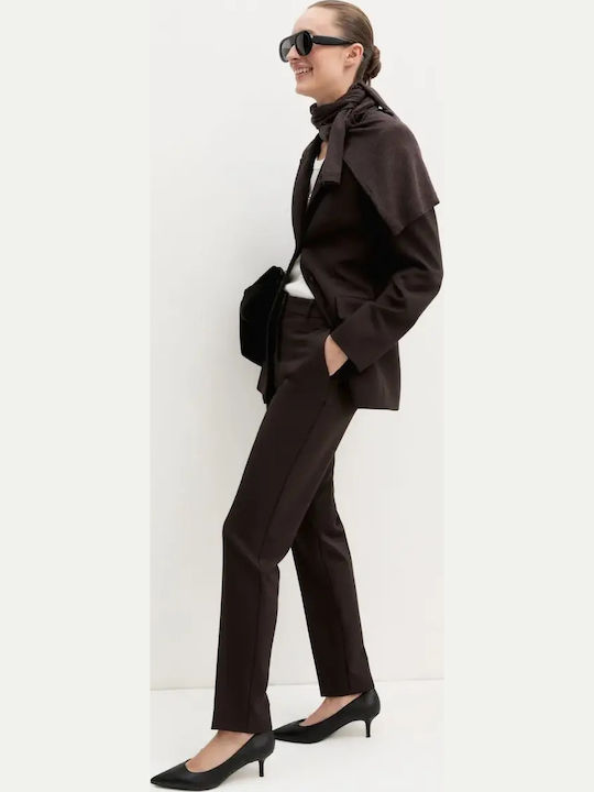 Women's Dark Brown Suit in Regular Fit