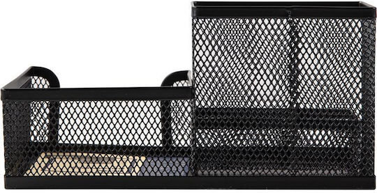 Deli Office Organizer Metal Mesh 3 Compartments Black