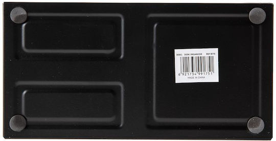 Deli Office Organizer Metal Mesh 3 Compartments Black