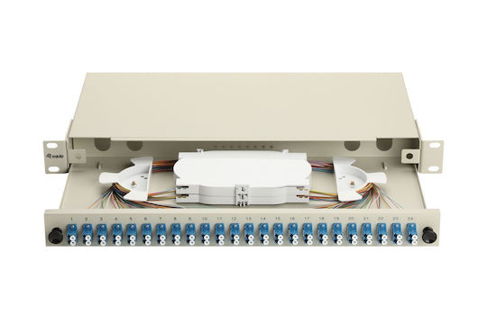 Equip Patch Panel Für Optische Fasern 1u 24 Steckdosen Lc-duplex Os2 Vollständig Graue