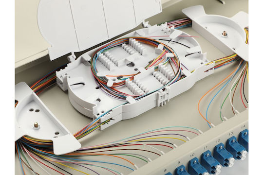 Equip Patch Panel Für Optische Fasern 1u 24 Steckdosen Lc-duplex Os2 Vollständig Graue