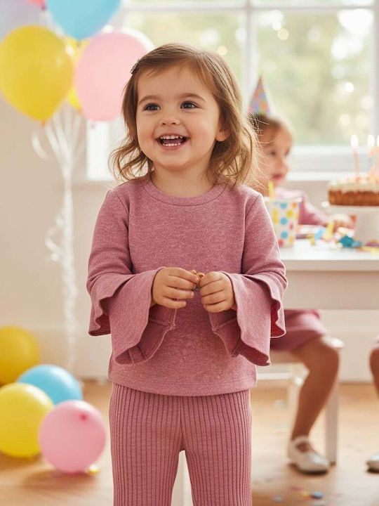 Kids Set with Pants Winter 2 Pieces Pink