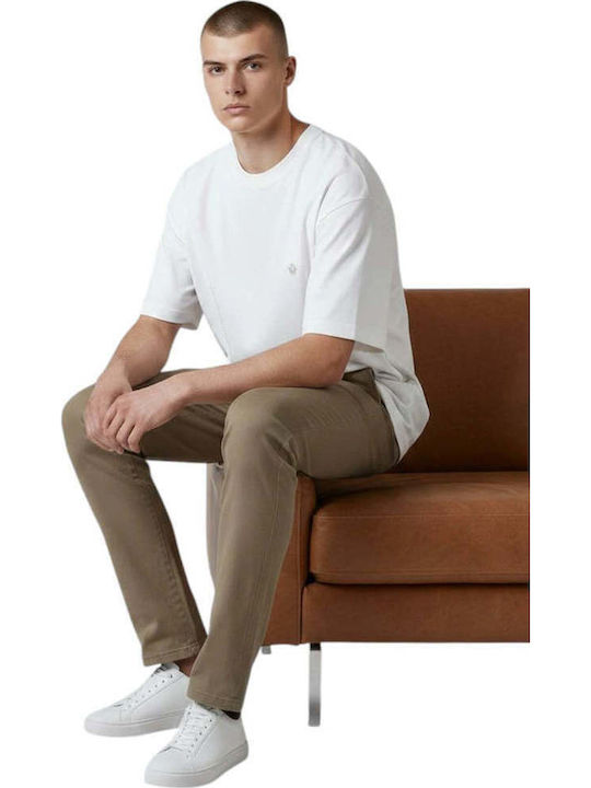 Ανδρικό Παντελόνι Chino Ελαστικό Regular Fit Μπεζ