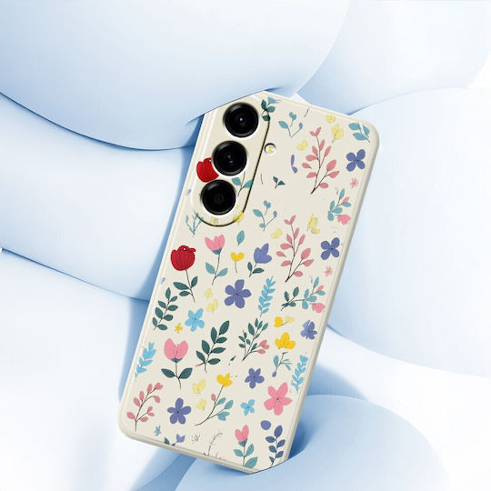 Painted Flowers Silicone Case Purple Samsung Galaxy A27 5g
