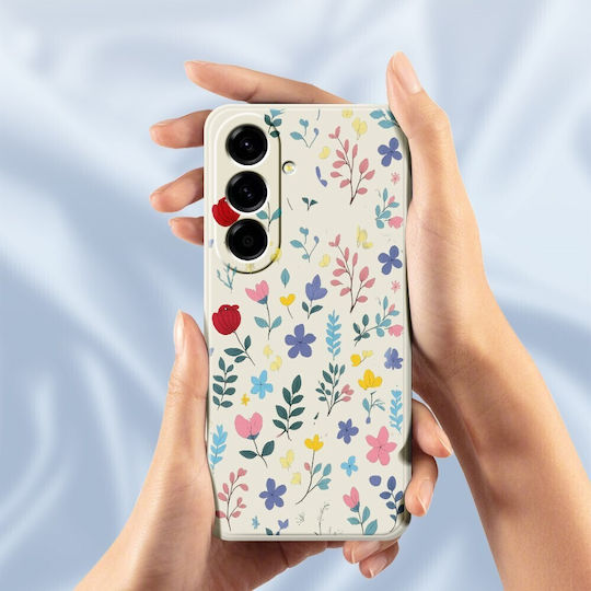 Painted Flowers Silicone Case Green Samsung Galaxy A27 5g