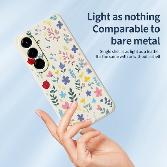 Painted Flowers Silicone Case Black Samsung Galaxy A27 5g
