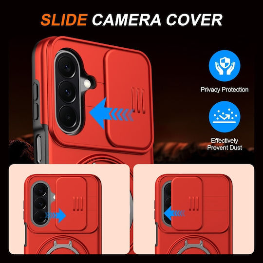 Sliding Cover Hard Case Ring Red Samsung Galaxy A27 5G