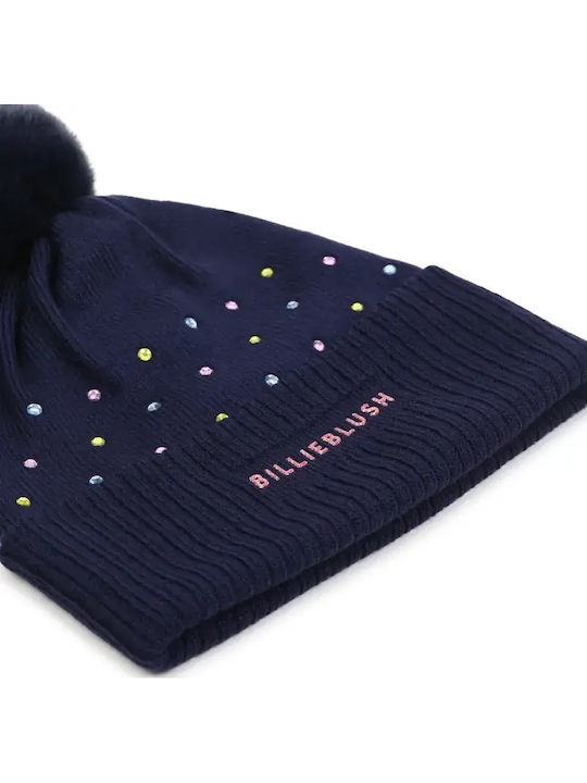 Kinder Beanie Gestrickt Blau