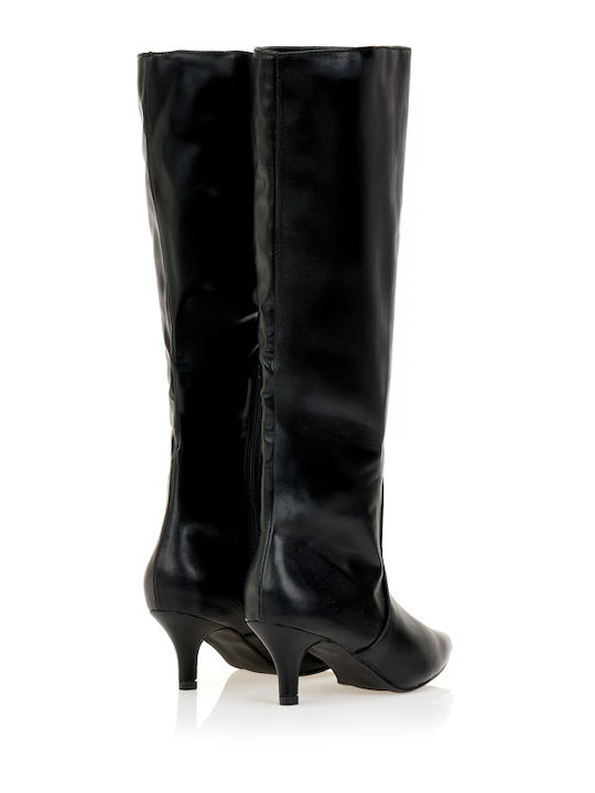 Damenstiefel mit Mittelhohem Absatz Schwarz