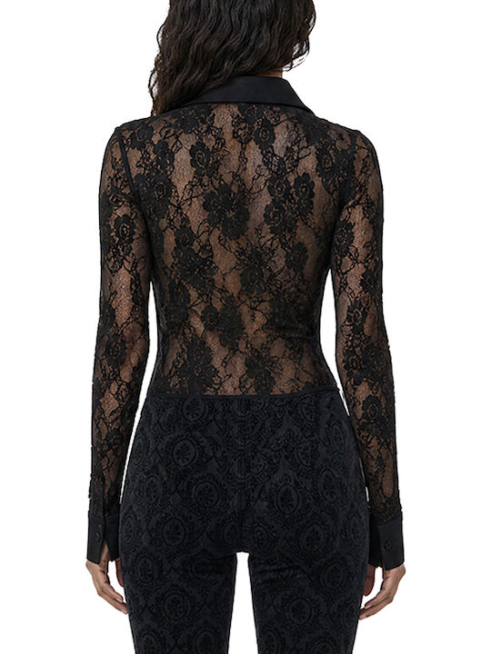 Moutaki Lace Longsleeve Bodysuit Women Moutaki Μαυρο 26.09.115-typos