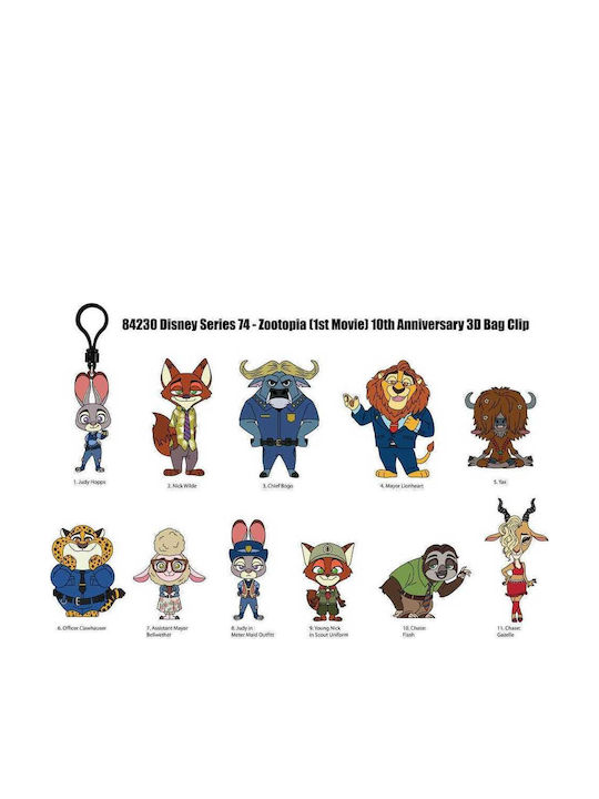 Zootopia 3d Foam Bag Clips Serie 73 Display 24